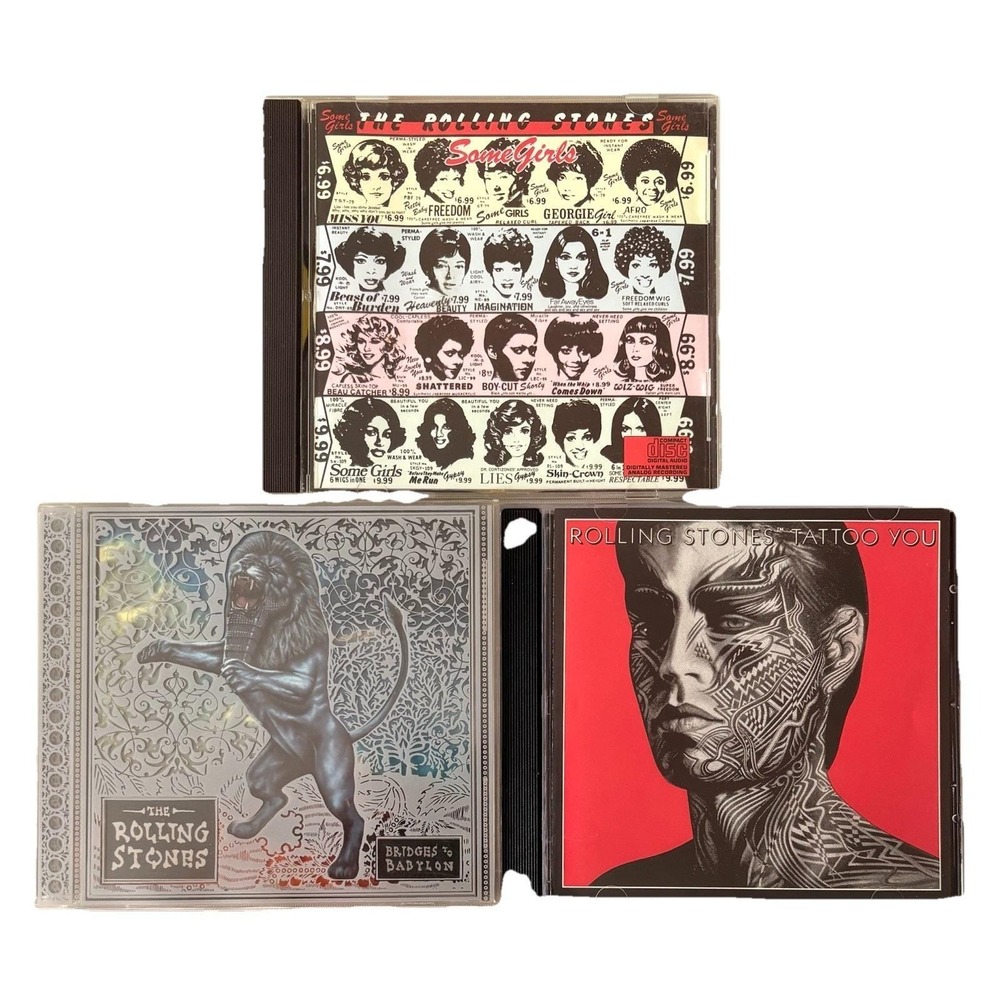 Rolling Stones Vintage 3‎ CD Bundle Lot Some Girls Tattoo You Bridges To Babylon